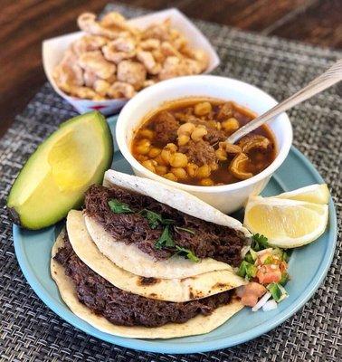 Barbacoa Menudo Chicharrones