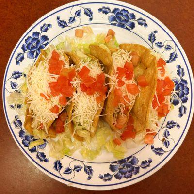 Hard Shell Tacos. Your choice of meat. Served as a combo plate with rice and beans or by themselves.