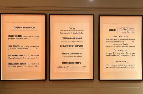 New menu in new space at City National Plaza. Welcome back Mr. Mustache! You've been missed.