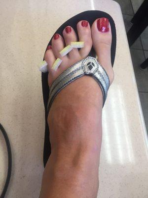 Pedicure makes me feel beautiful!!