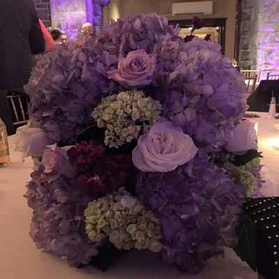 Short floral centerpiece