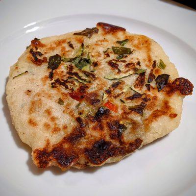 Vegetarian Pupusas Refried beans, mozzarella cheese mix and our spinach mix