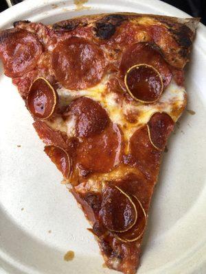 Slice of Pepperoni and Cup & Char Pepperoni