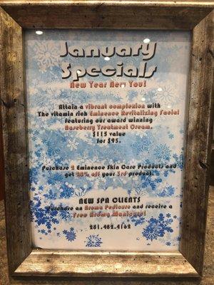 January specials!