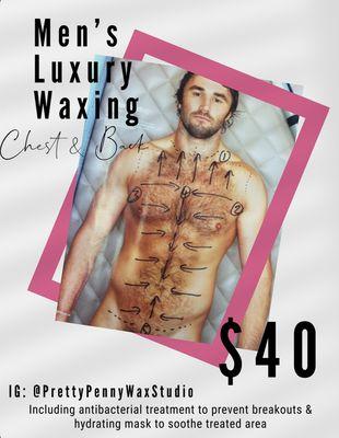 Men's Chest & back waxing