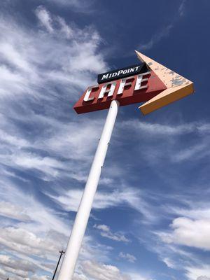 Cafe Sign on a beautiful day