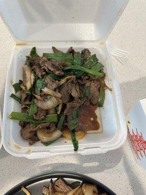 Mongolian beef, super tuff