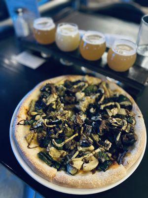 Veggie bomb vegan pizza