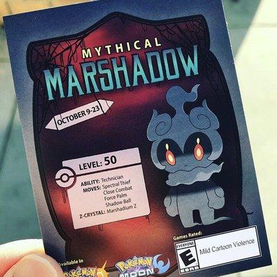 Decent place to obtain Pokemon code cards. At least there's that going on for this GameStop... (Pictured: Marshadow)