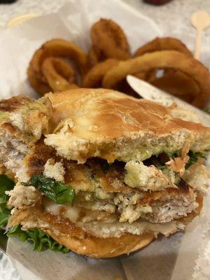 Turkey burger and rings