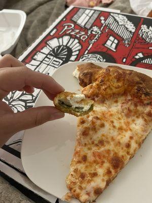 8 Pieces Jalapeno Poppers Cheese Pizza