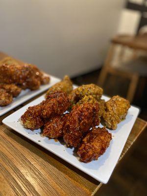 Red Hot Wings (Front) | Curry Wings (Back)