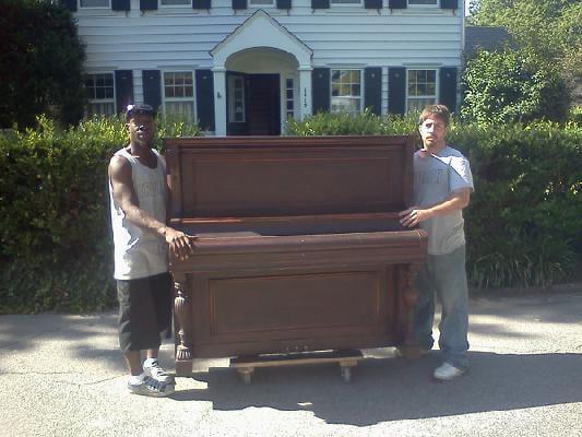 This piano was moved in Norfolk, VA by a qualified Triumph Moving & Storage Inc. crew.