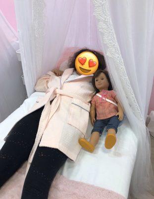 They didn't mind her doll participating