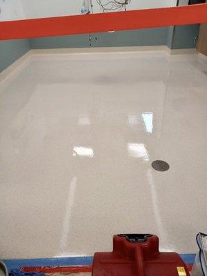 Stripped and waxed floors of a hospital, done by our owner, Mo!