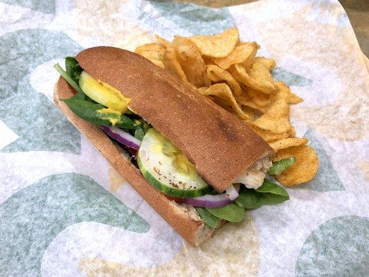 6" Oven Roasted Chicken on Wheat with Chips