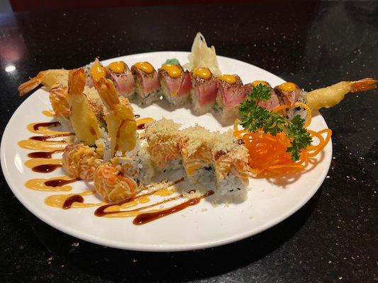 Black Dragon Roll and Dancing Dragon Roll  Delicious!!