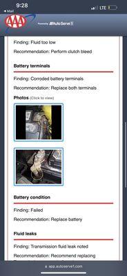 Triple A report on my vehicle approx 9 months after purchase