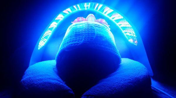 LED Light Therapy helps with acne, fine lines, wrinkles, and age spots.