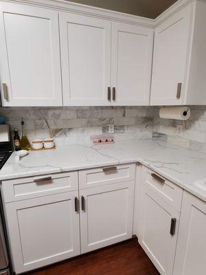 Completed Calacatta & Marble Kitchen Remodel in Kyle, TX