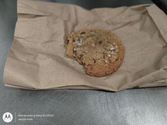 Sea salt  chocolate chip cookie