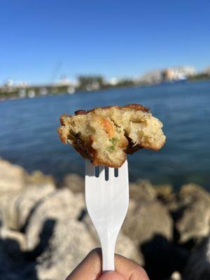 Conch Fritter up close