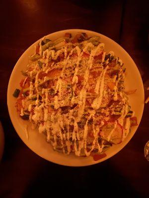 Avocado, Lomi Lomi, Sour Cream, and Queso Nachos