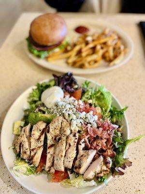 Cobb salad, 7/10, large portion, and good