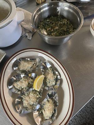 Ready for the grill - Oysters Rockefeller