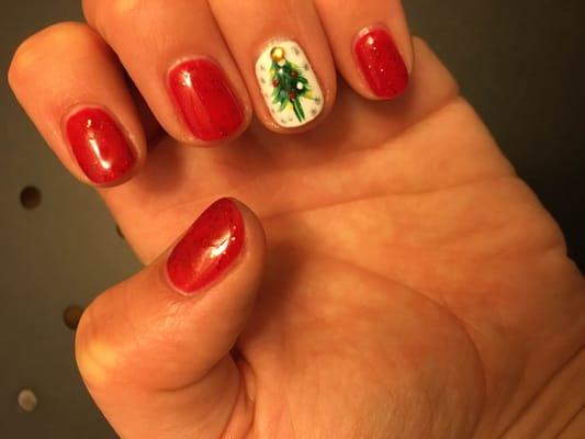 Gel manicure with design by Cindy. $28, looks even better in person!