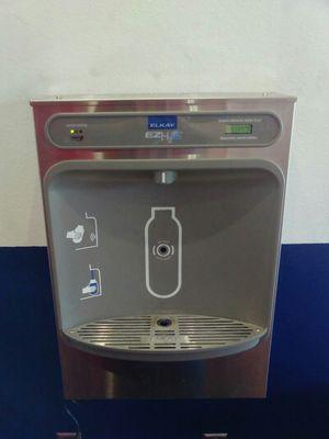 Bring a reusable bottle or grab a cup from the coffee station and get filtered water.