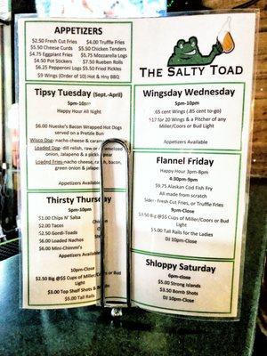 Daily Specials (September 2020).