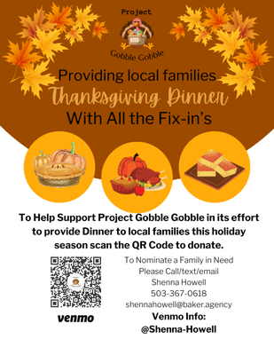 Help support Project Gobble Gobble this Thanksgiving