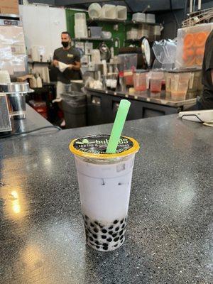 Taro Milk Tea with extra Boba!  (6/20/2022)