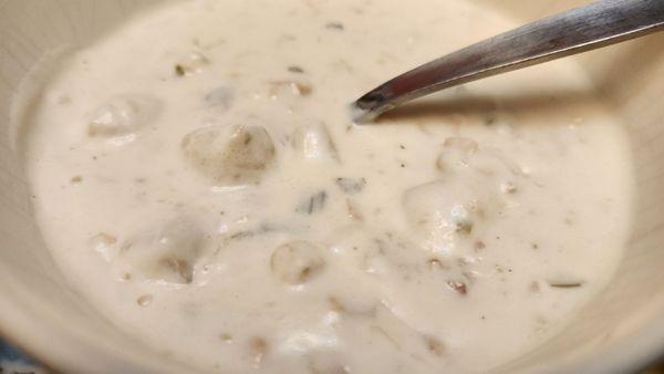 Some of the clam chowder from the tanker size takeout (1/4/24)