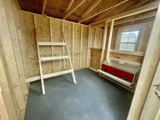 Inside our NEW chicken coops