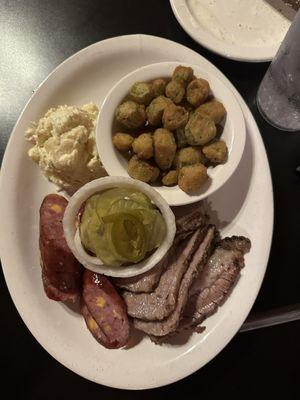 2 meat plate with sides