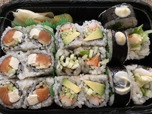 Philadelphia Roll, California Roll, Boston Roll