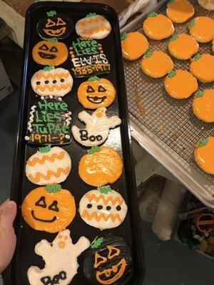 Halloween iced sugar cookies