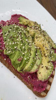 Avocado Toast with beetroot feta