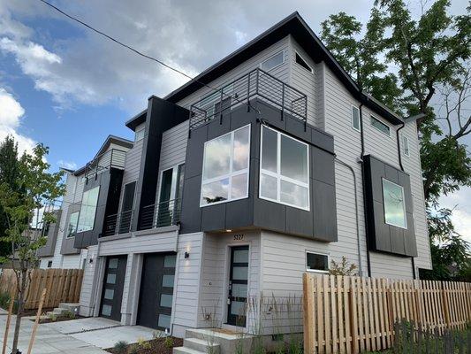 4 plex homes in SE Portland.  Latest New construction clean up.