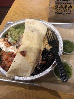 Chicken baja burrito