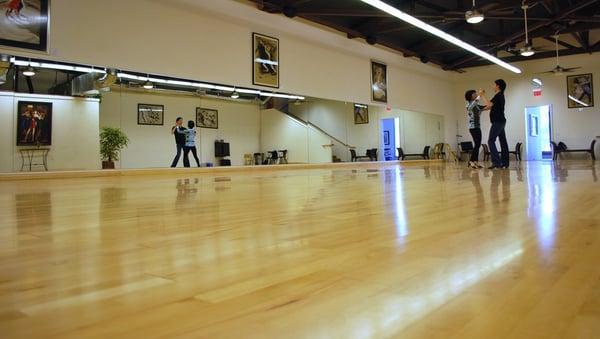 David teaching a lesson on our AMAZING 2,500 sq/ft dance floor!