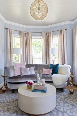 Color infused + Luxe Home Interior Design by Pizzigati Designs