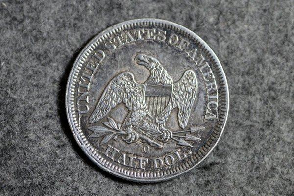 Reverse of 1854 O Seated Liberty Half Dollar