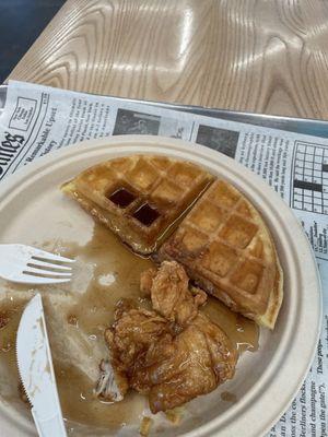 Connies Buttermilk Waffle with 2 Chicken Breast Tenders