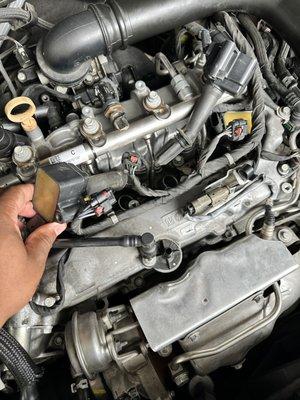 Fuel injectors not put back in place