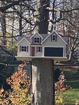 My birdhouse mounted