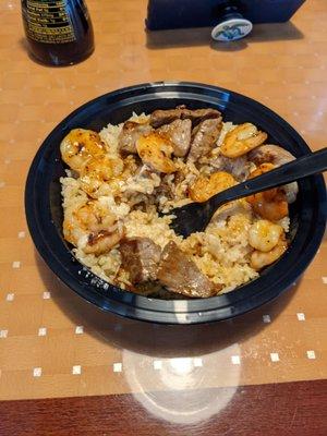 Shrimp steak lunch bowl with fried rice (L7)