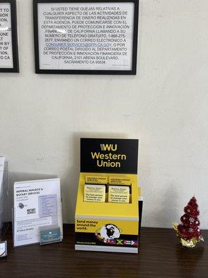 They are doing western union services